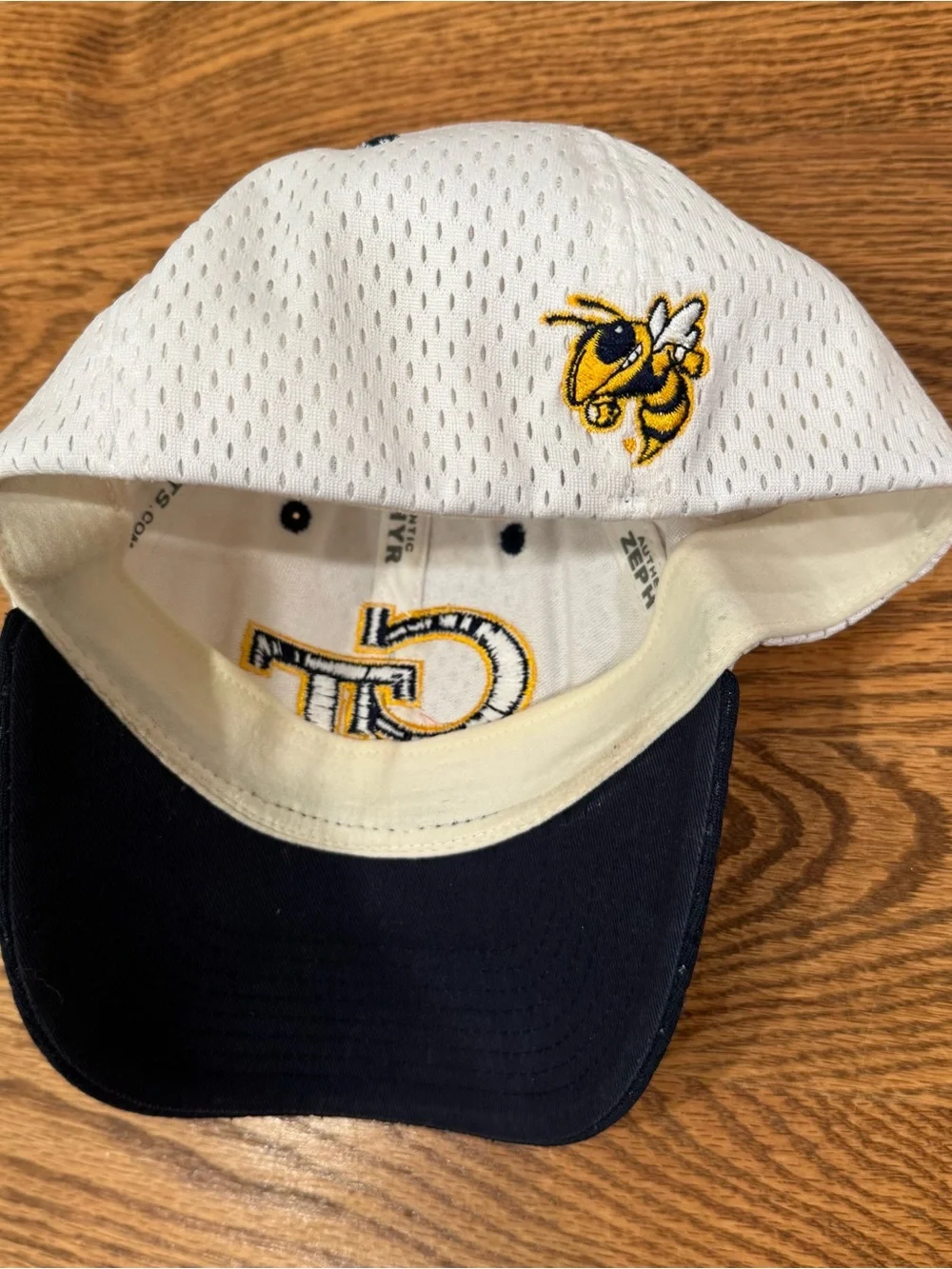 Zephyr White Navy Gold GT Embroidered Baseball Cap